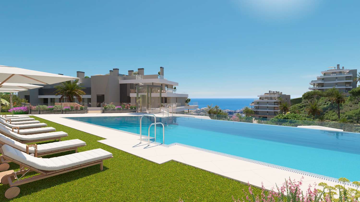 Apartamento planta baja con  terraza y jacuzzi en Mijas