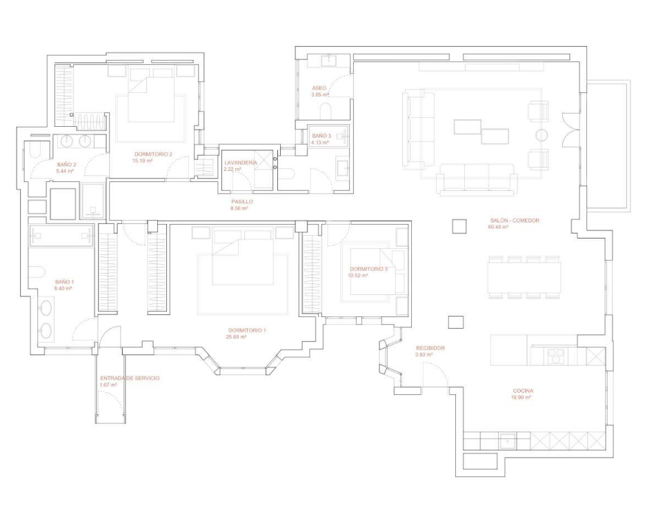 Apartamento en venta en Los Jerónimos, Madrid